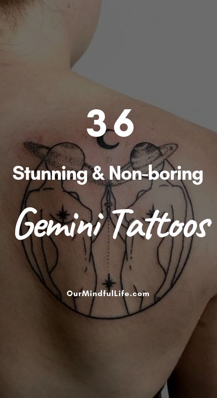 Gemini Zodian Horoscope Sign Symbol Tattoos (136)