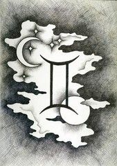Gemini Zodian Horoscope Sign Symbol Tattoos (181)