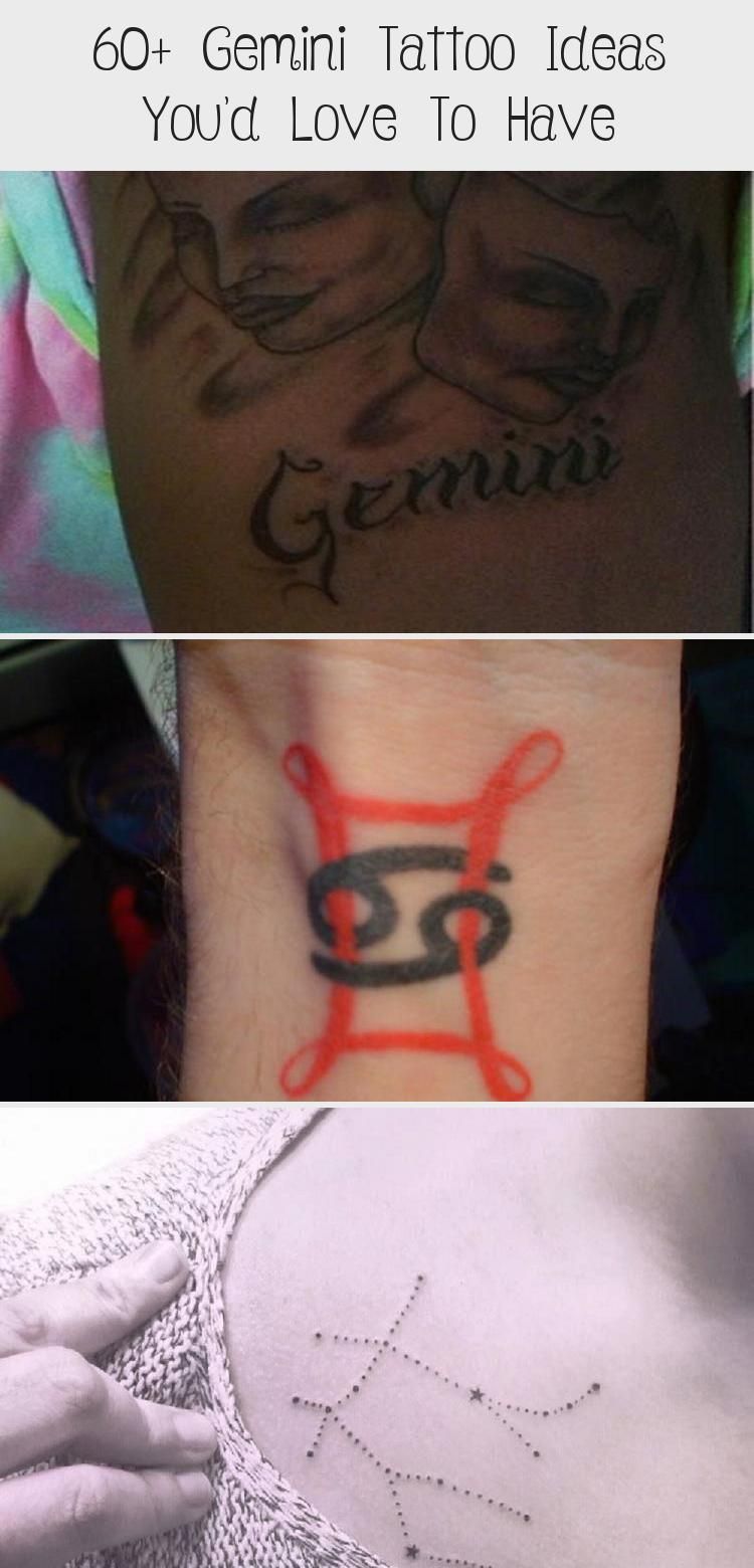 Gemini Zodian Horoscope Sign Symbol Tattoos (210)
