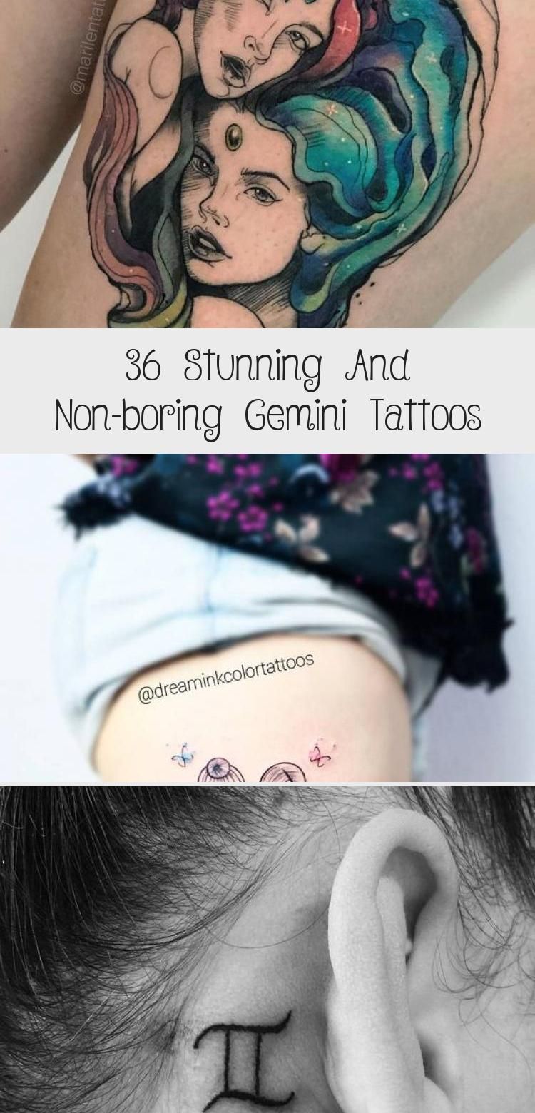 Gemini Zodian Horoscope Sign Symbol Tattoos (216)
