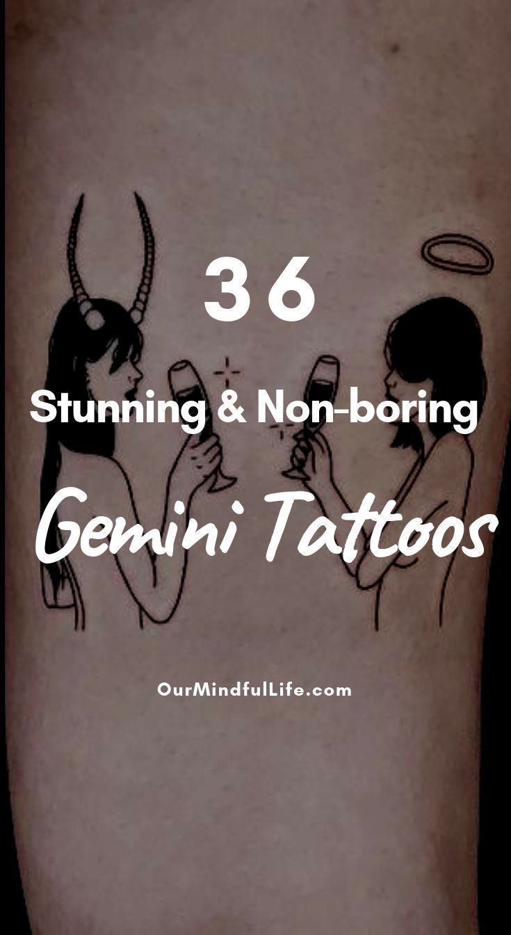 Gemini Zodian Horoscope Sign Symbol Tattoos (34)