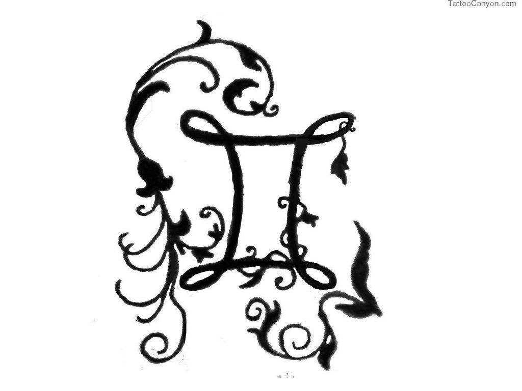 Gemini Zodian Horoscope Sign Symbol Tattoos (94)
