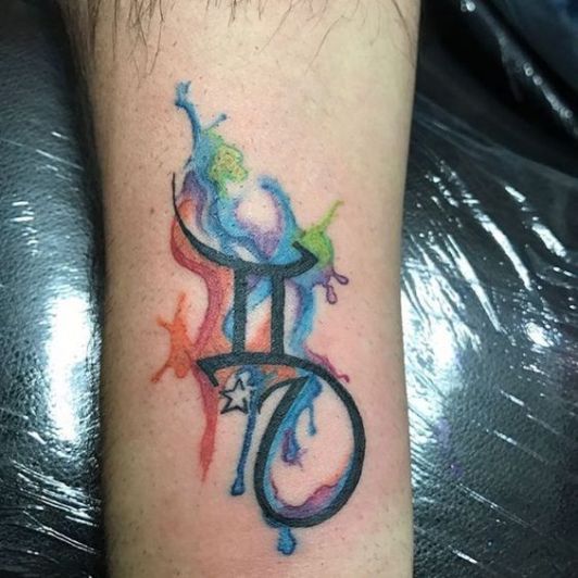 gemini animal sign tattoo