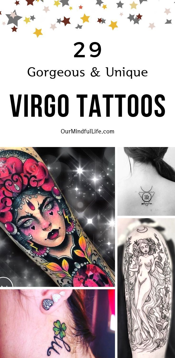 Virgo Zodiac Horoscope Tattoo Designs (107)