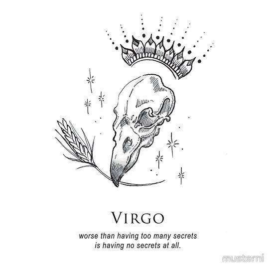 Virgo Zodiac Horoscope Tattoo Designs (134)