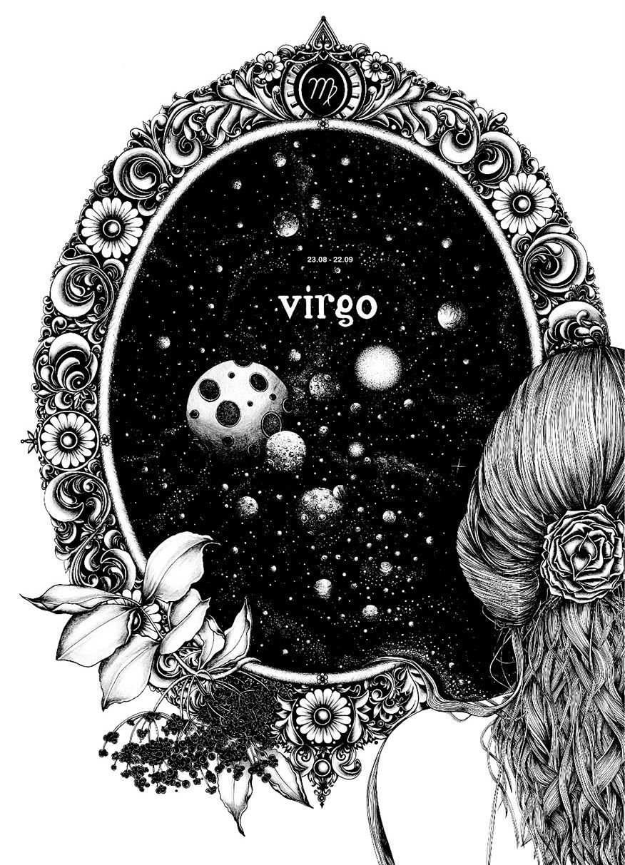 Virgo Zodiac Horoscope Tattoo Designs (138)