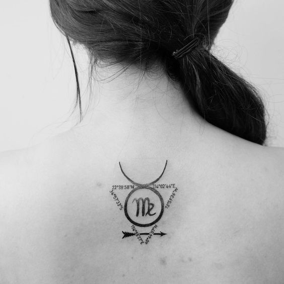 Virgo Zodiac Horoscope Tattoo Designs (167)