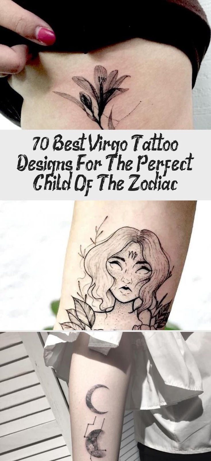 Virgo Zodiac Horoscope Tattoo Designs (187)