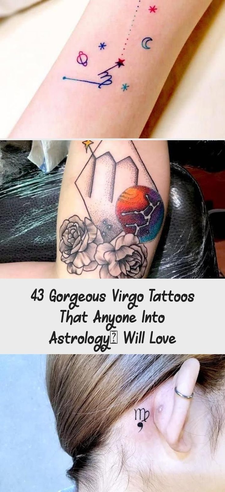 Virgo Zodiac Horoscope Tattoo Designs (203)