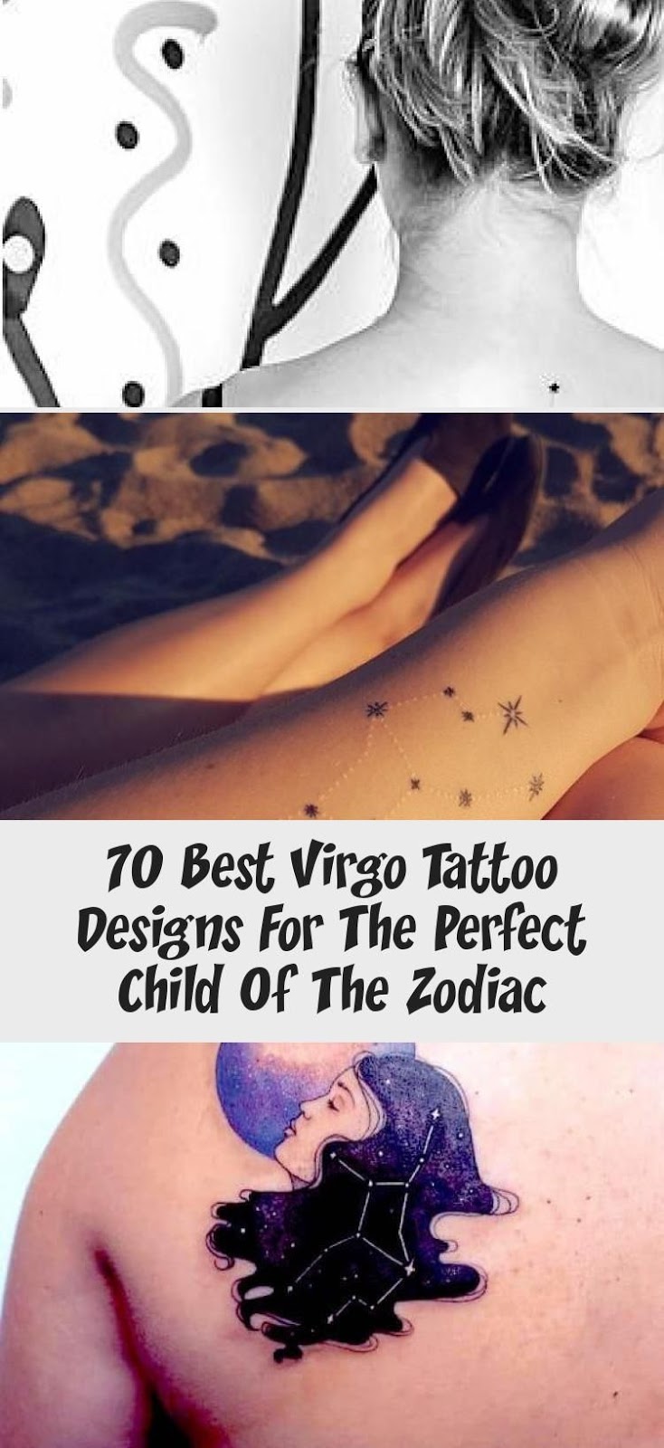 Virgo Zodiac Horoscope Tattoo Designs (227)