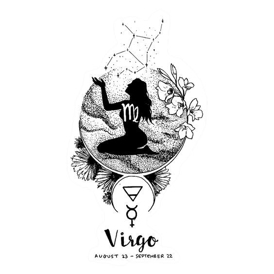 Virgo Zodiac Horoscope Tattoo Designs (63)