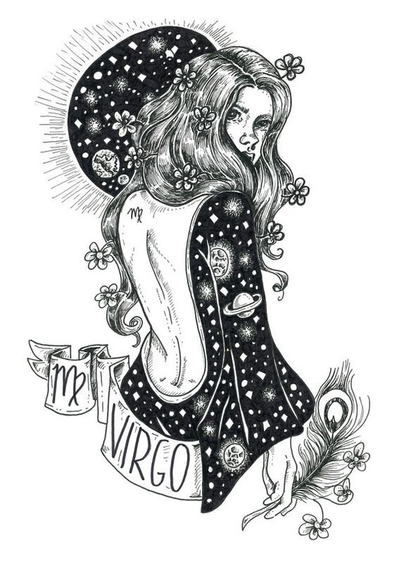 Virgo Zodiac Horoscope Tattoo Designs (73)
