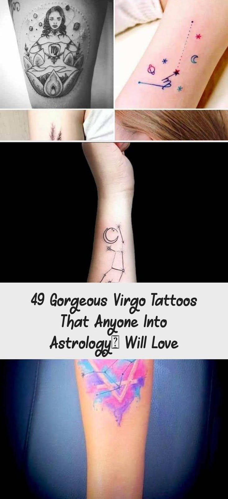 Virgo Zodiac Horoscope Tattoo Designs (89)