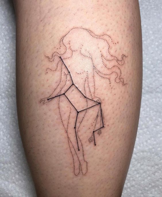 virgo zodiac horoscope constellation tattoo
