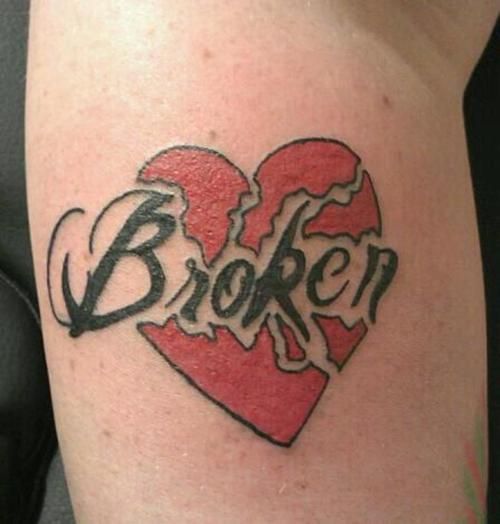 Share 99+ about broken heart tattoo best .vn