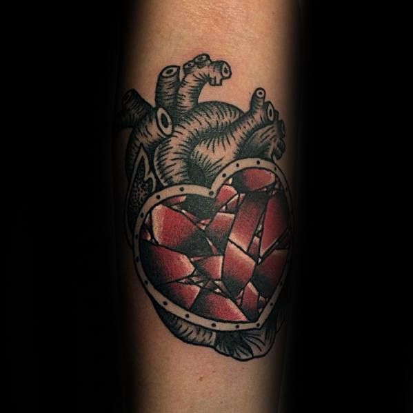 Broken Heart Tattoo Design Meaning (190)