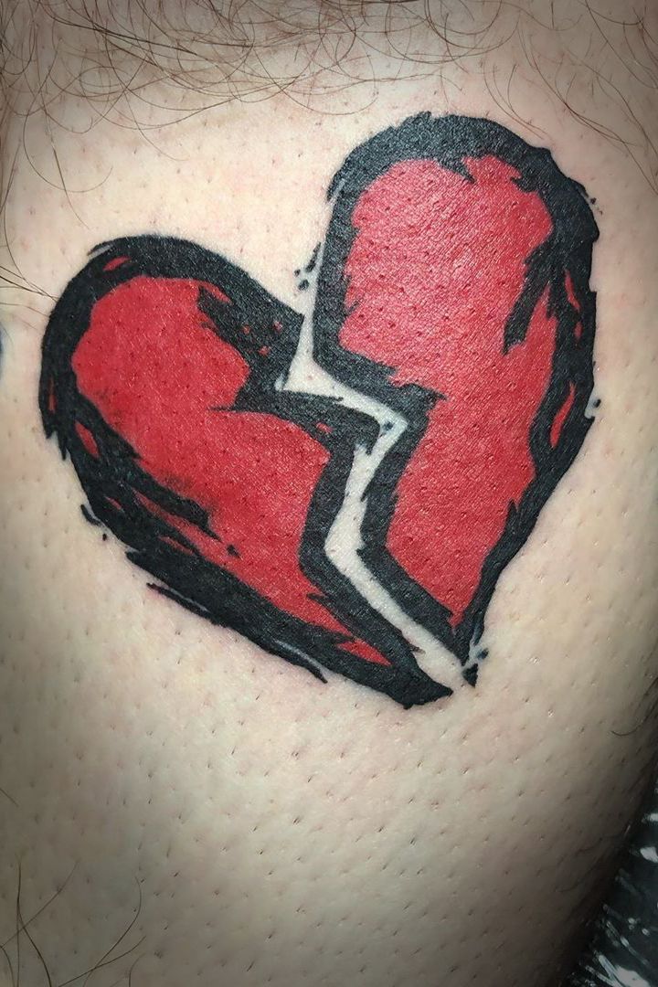 200+ Broken Heart Tattoo Designs (2023) Torn, Heartbreak & Lost Love ideas