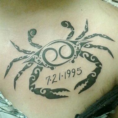 Cancer Zodiac Horoscope Tattoos (210)