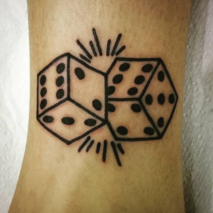 Dice Tattoo Designs Ideas Meaning (100)