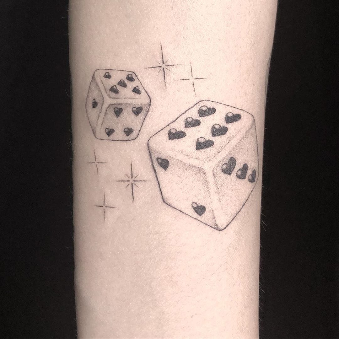 Dice Tattoo Designs Ideas Meaning (102)