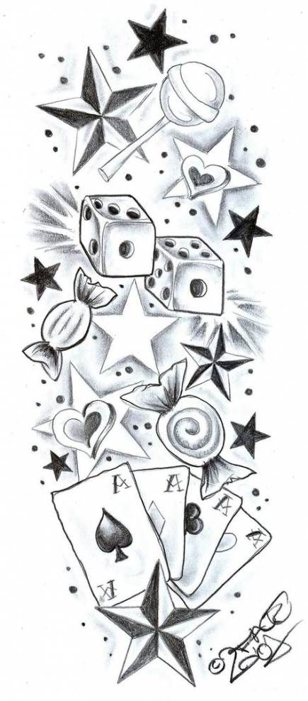 Dice Tattoo Designs Ideas Meaning (114)