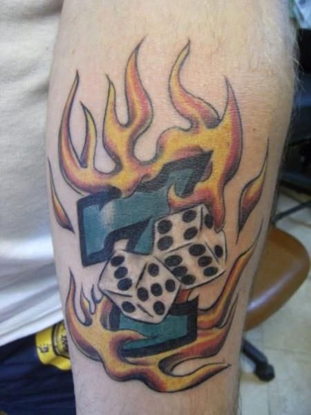 Dice Tattoo Designs Ideas Meaning (132)