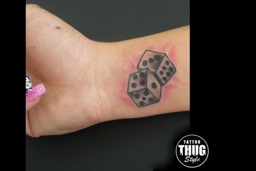 Dice Tattoo Designs Ideas Meaning (142)