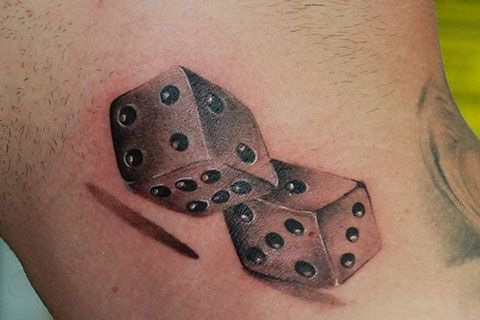 Dice Tattoo Designs Ideas Meaning (197)