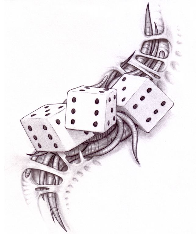 Dice Tattoo Designs Ideas Meaning (55)
