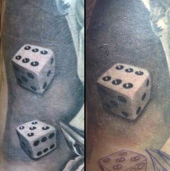 Dice Tattoo Designs Ideas Meaning (59)