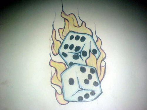 Dice Tattoo Designs Ideas Meaning (63)