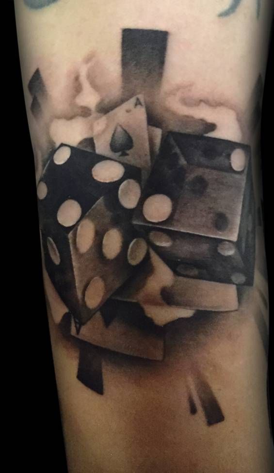 Dice Tattoo Designs Ideas Meaning (68)