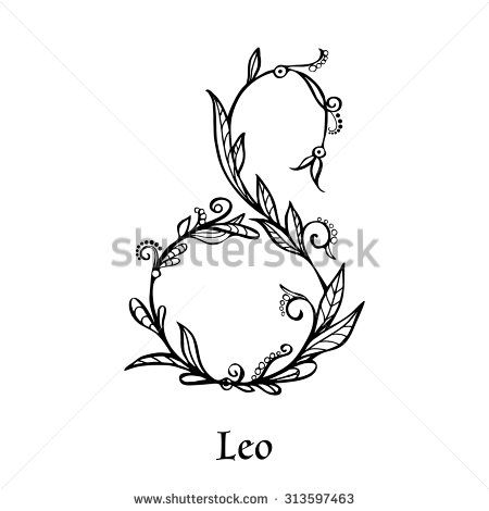 Leo Zodiac Horoscope Sign Symbol Tattoo Designs (127)