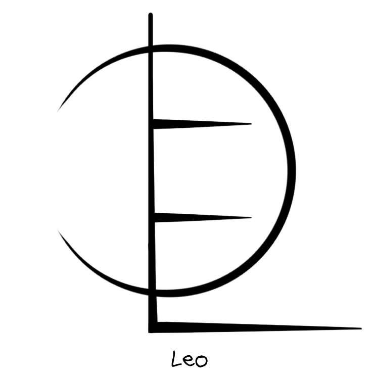 Leo Zodiac Horoscope Sign Symbol Tattoo Designs (13)