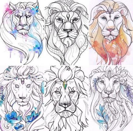 Leo Zodiac Horoscope Sign Symbol Tattoo Designs (145)
