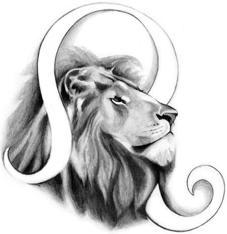 Leo Zodiac Horoscope Sign Symbol Tattoo Designs (49)