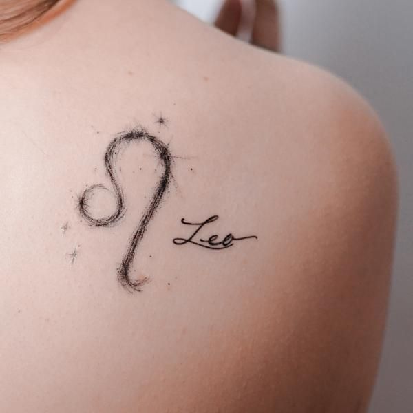Leo Zodiac Horoscope Sign Symbol Tattoo Designs (8)
