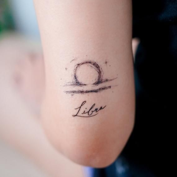 Libra Zodiac Horoscope Sign Symbol Tattoos (10)