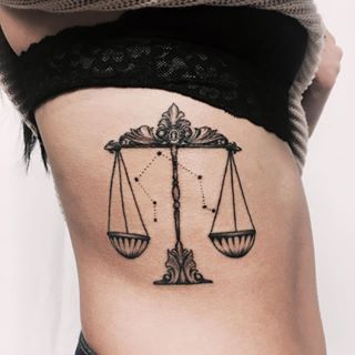 Libra Zodiac Horoscope Sign Symbol Tattoos (131)
