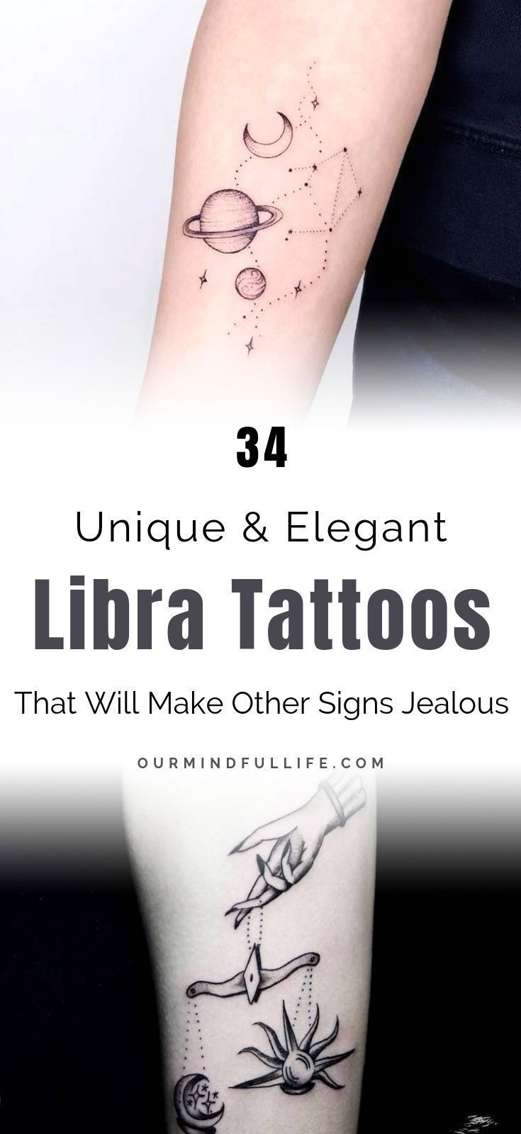 Libra Zodiac Horoscope Sign Symbol Tattoos (40)