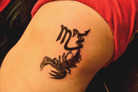 Scorpio Zodiac Horoscope Constellation Sign Symbol Tattoo (117)