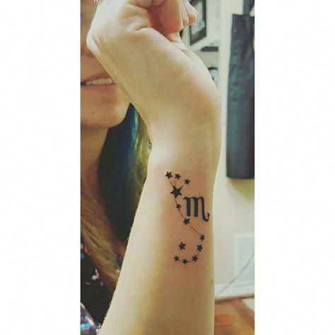 Scorpio Zodiac Horoscope Constellation Sign Symbol Tattoo (145)