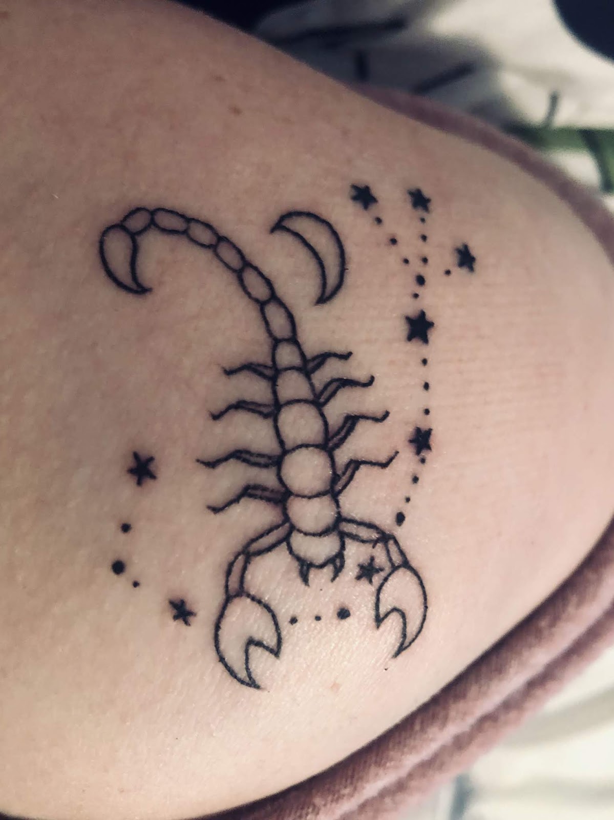 Scorpio Zodiac Horoscope Constellation Sign Symbol Tattoo (153)