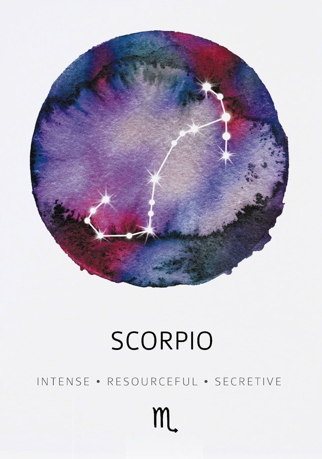 Scorpio Zodiac Horoscope Constellation Sign Symbol Tattoo (154)