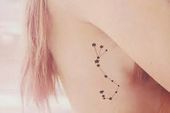 Scorpio Zodiac Horoscope Constellation Sign Symbol Tattoo (169)