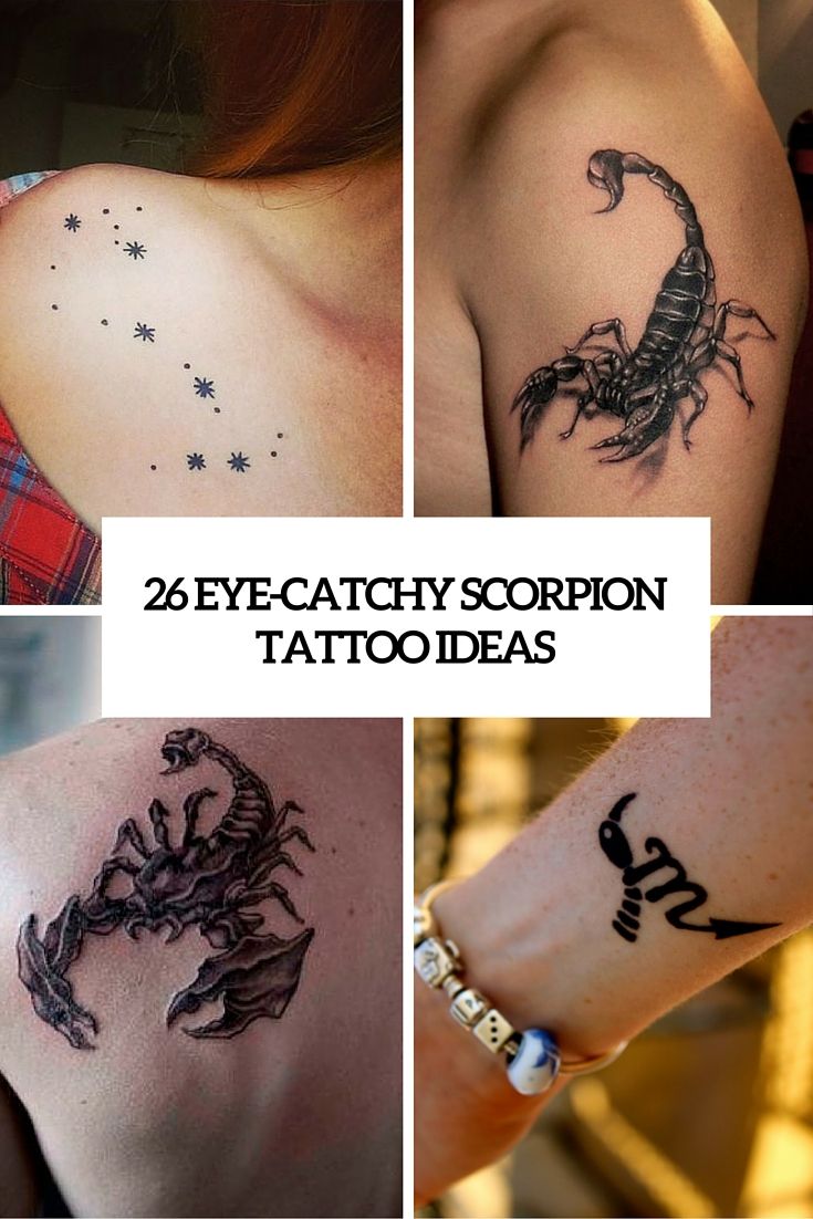 Scorpio Zodiac Horoscope Constellation Sign Symbol Tattoo (170)