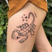 Scorpio Zodiac Horoscope Constellation Sign Symbol Tattoo (20)