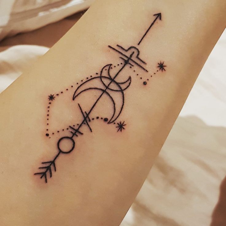 Scorpio Zodiac Horoscope Constellation Sign Symbol Tattoo (202)