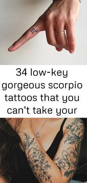 Scorpio Zodiac Horoscope Constellation Sign Symbol Tattoo (204)