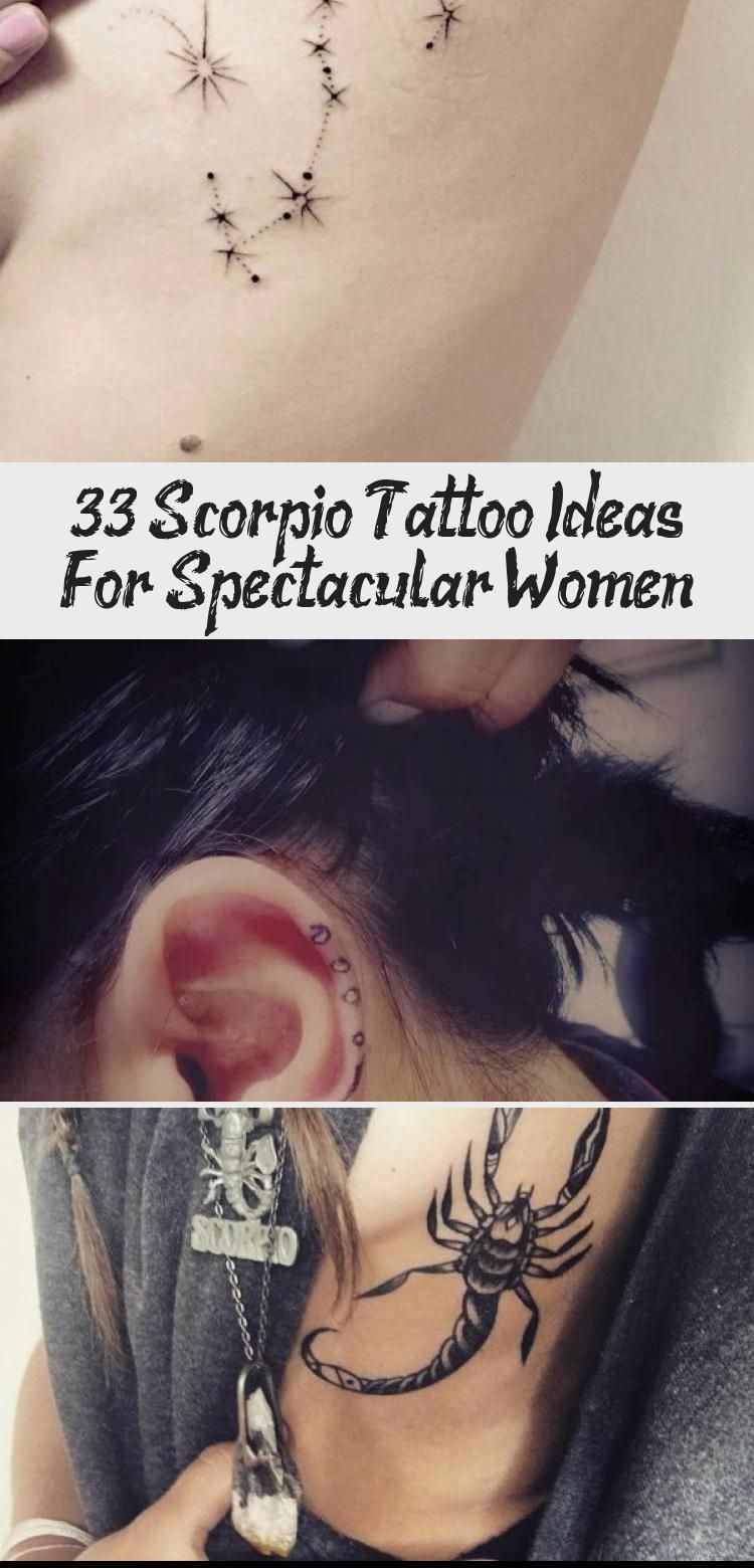 Scorpio Zodiac Horoscope Constellation Sign Symbol Tattoo (209)
